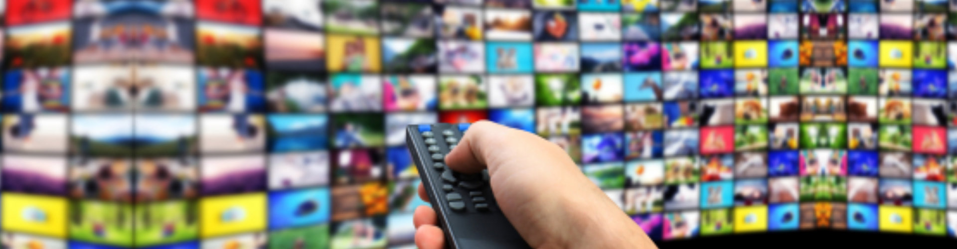 hand holding a remote